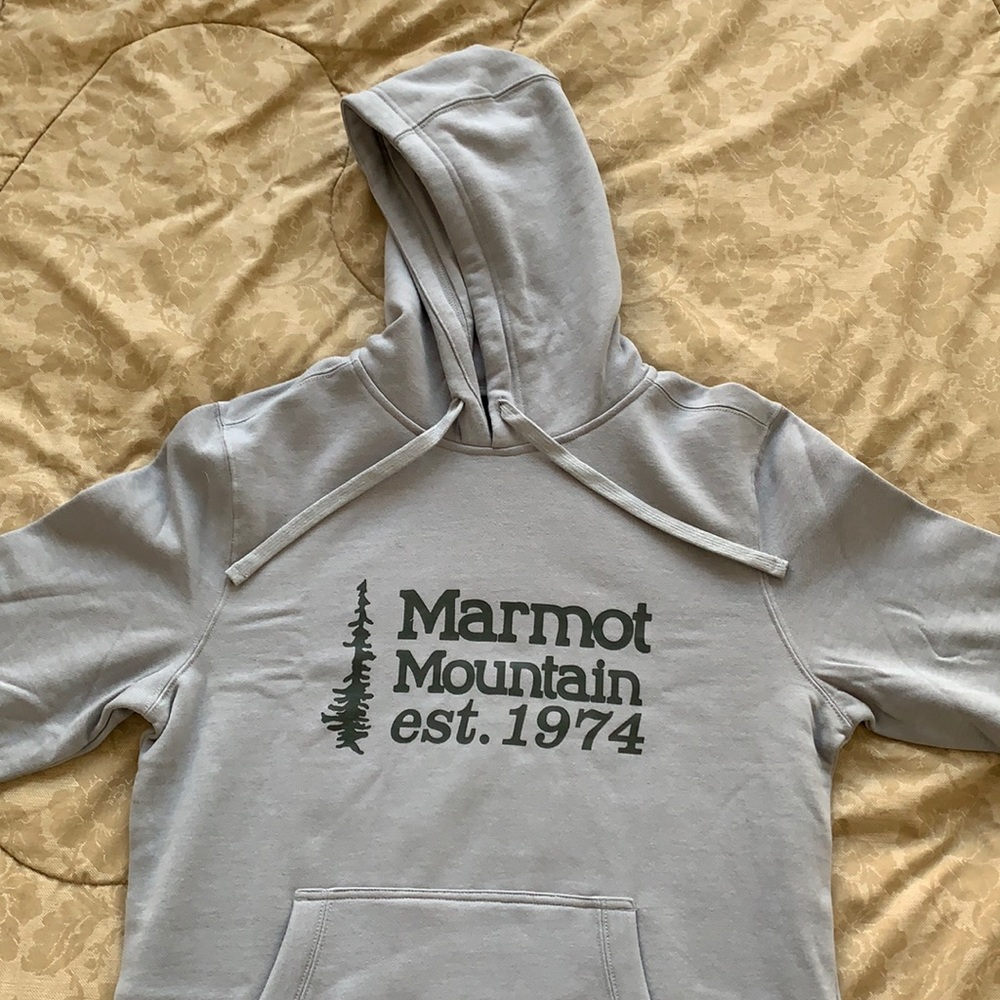 Marmot Men’s Gray Hoodie Sweatshirt Size Small